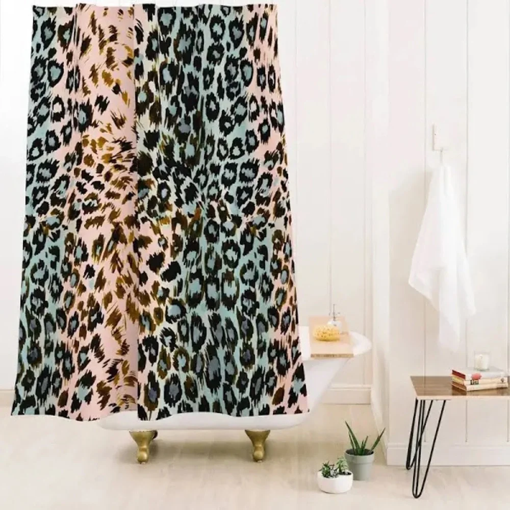 SOCIETY6 X MARTA BARRAGAN NWT abstract cheetah shower curtain -68x72